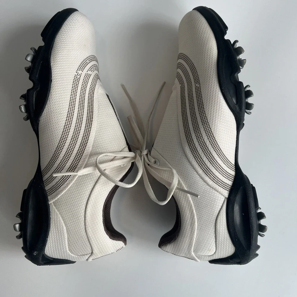 Adidas Women's Size 7.5 Z-Traxion Golf Shoes Cream Brown Spiked